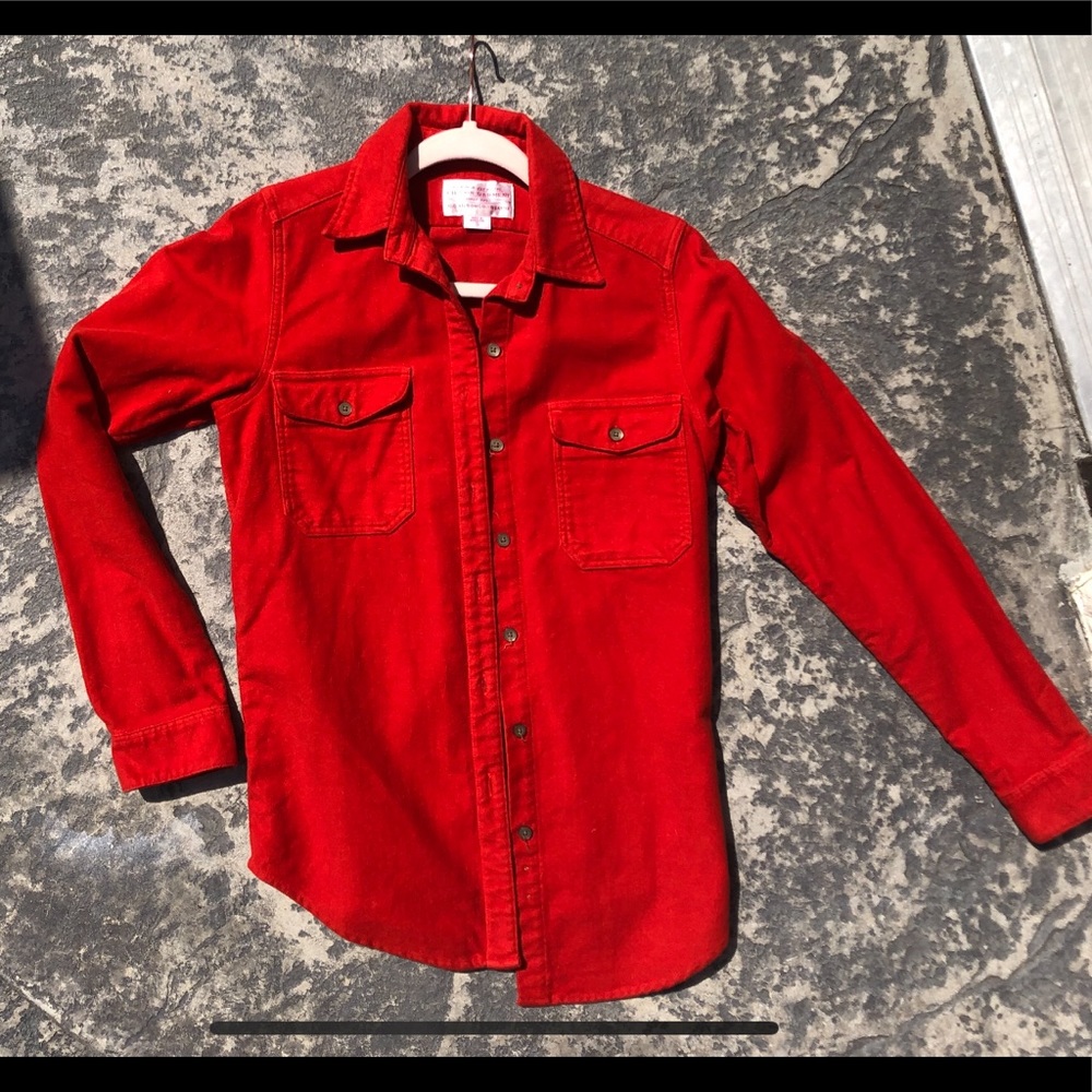 Filson women’s moleskin shirt S burnt orange